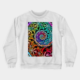 colourful fractal spiral Crewneck Sweatshirt